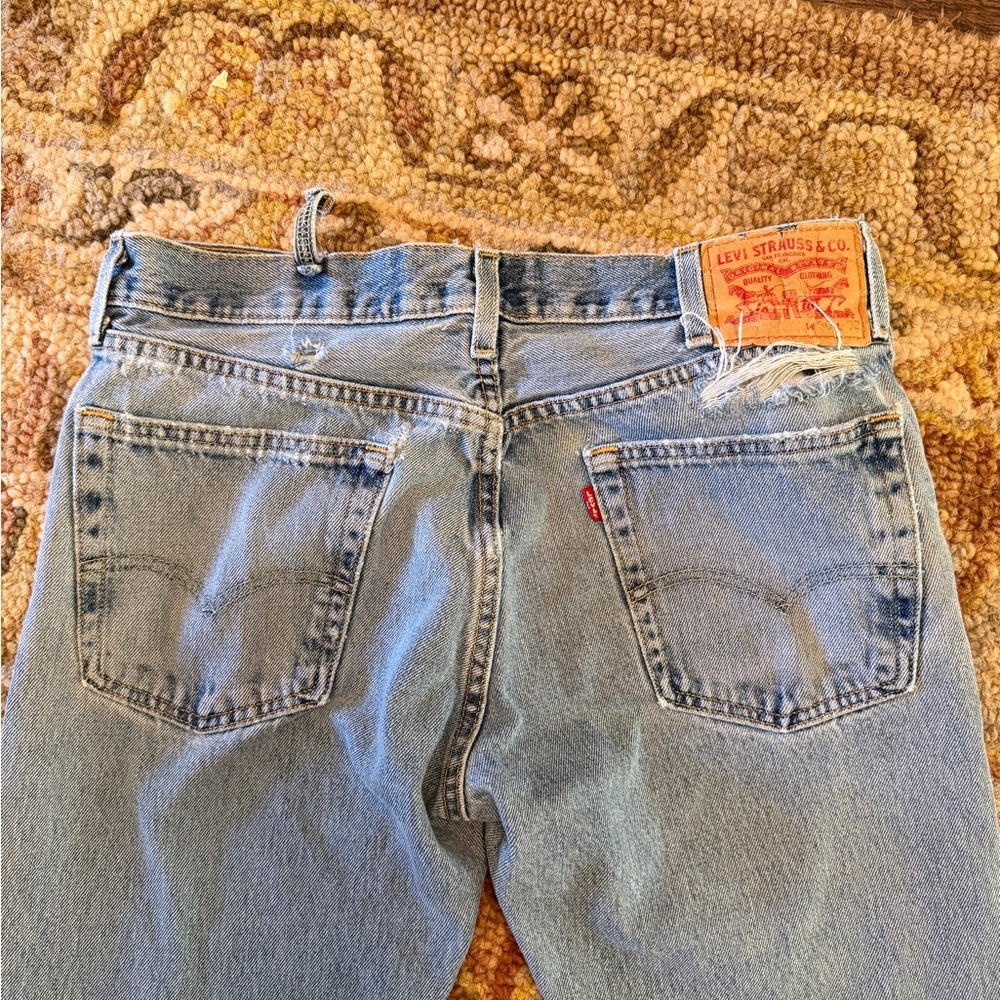 Vintage Levi’s Distressed Straight-Leg Jeans - Picture 10 of 13